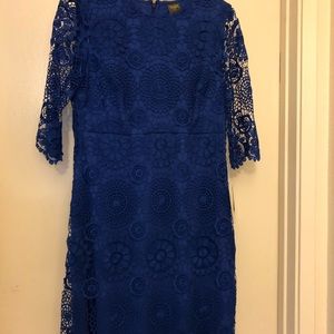 Royal Blue 3/4 sleeve dress.